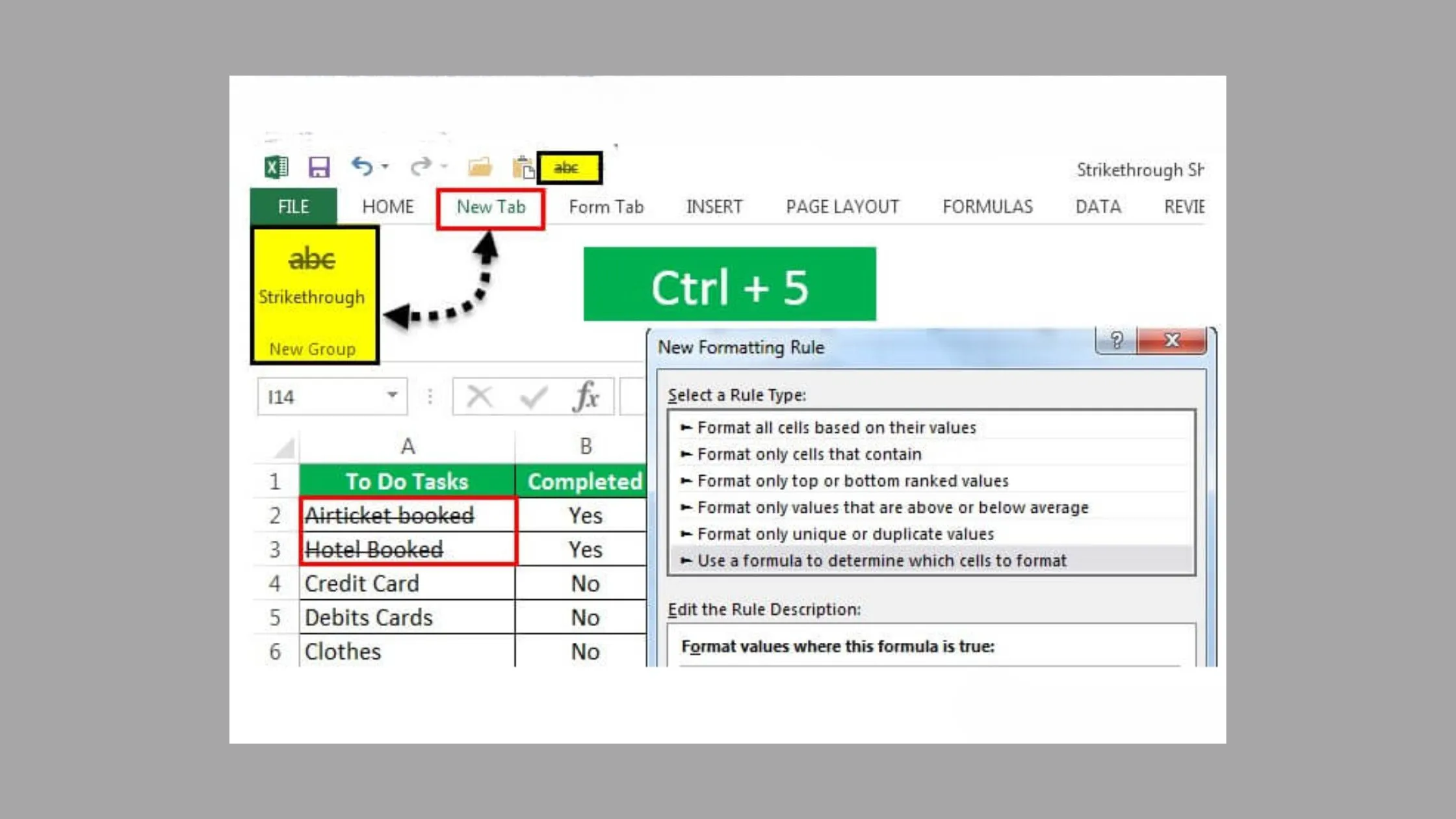 Strikethrough Shortcut